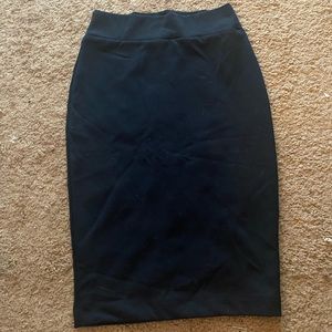 Navy pencil skirt